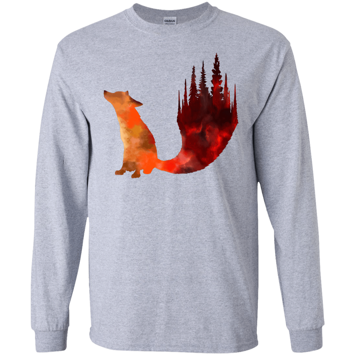 T-Shirts Sport Grey / S Fox Tail Men's Long Sleeve T-Shirt