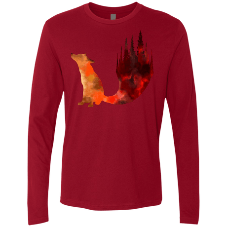 T-Shirts Cardinal / S Fox Tail Men's Premium Long Sleeve