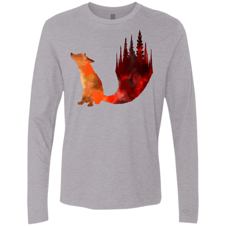T-Shirts Heather Grey / S Fox Tail Men's Premium Long Sleeve