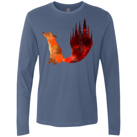 T-Shirts Indigo / S Fox Tail Men's Premium Long Sleeve