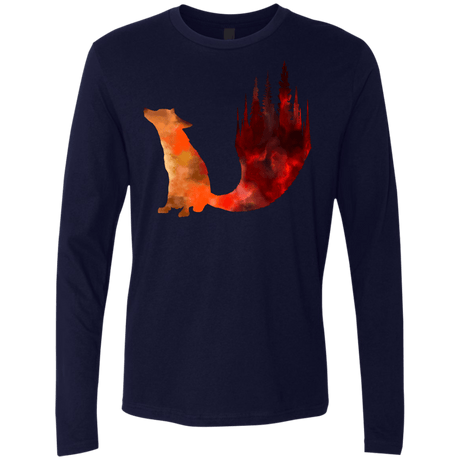 T-Shirts Midnight Navy / S Fox Tail Men's Premium Long Sleeve