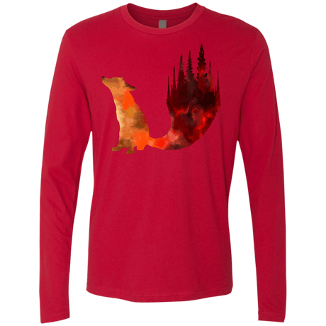 T-Shirts Red / S Fox Tail Men's Premium Long Sleeve