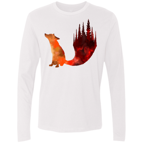 T-Shirts White / S Fox Tail Men's Premium Long Sleeve