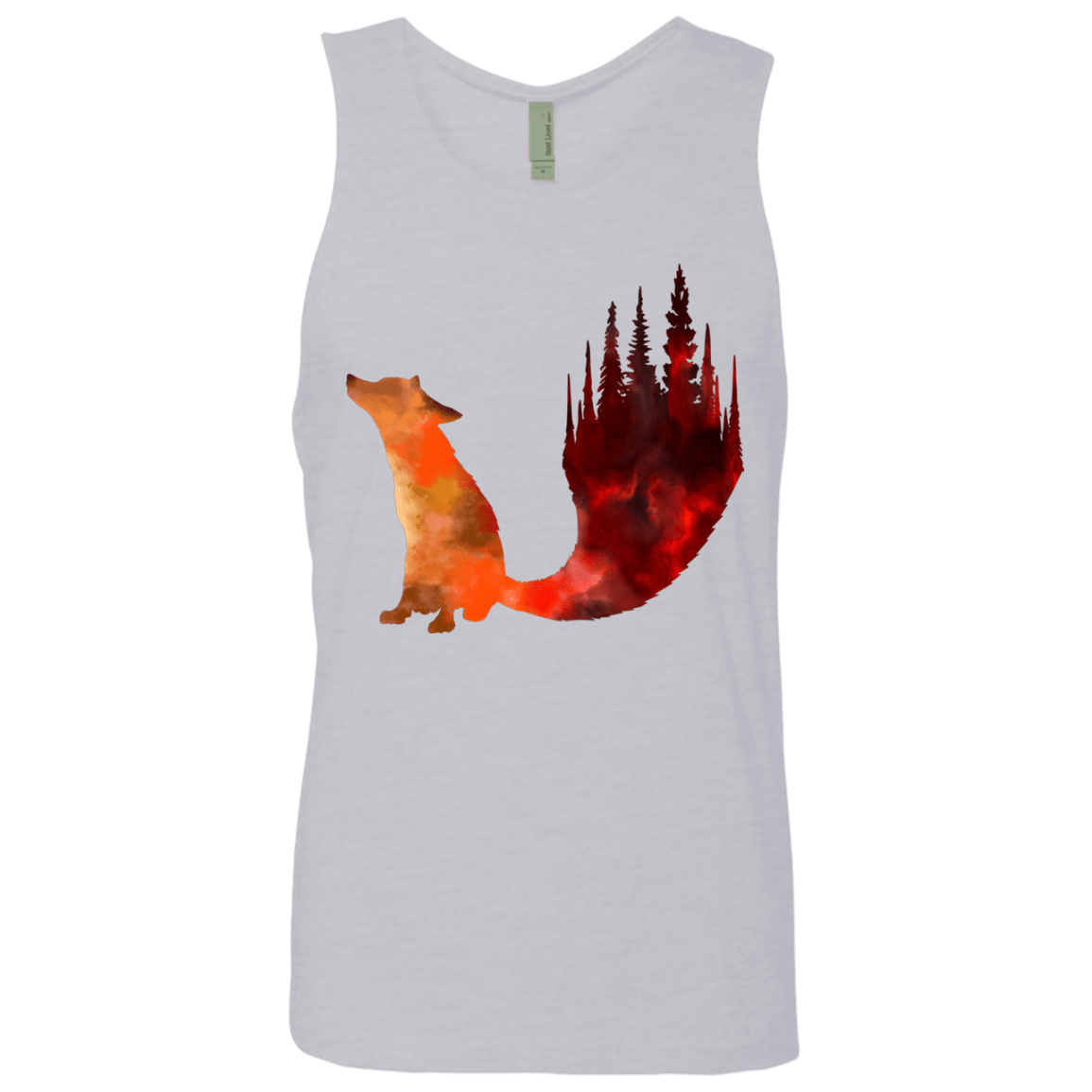 T-Shirts Heather Grey / S Fox Tail Men's Premium Tank Top