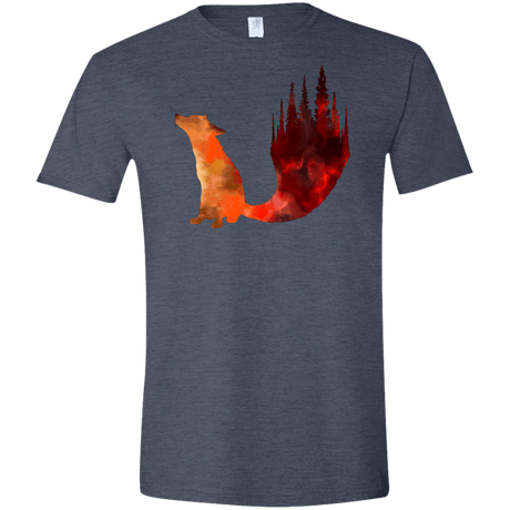 T-Shirts Heather Navy / S Fox Tail Men's Semi-Fitted Softstyle