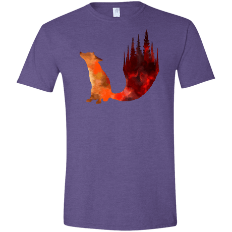 T-Shirts Heather Purple / S Fox Tail Men's Semi-Fitted Softstyle