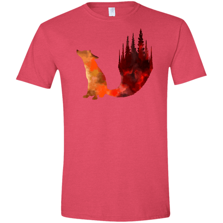 T-Shirts Heather Red / S Fox Tail Men's Semi-Fitted Softstyle