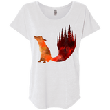 T-Shirts Heather White / X-Small Fox Tail Triblend Dolman Sleeve