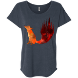 T-Shirts Vintage Navy / X-Small Fox Tail Triblend Dolman Sleeve