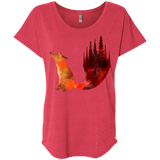 T-Shirts Vintage Red / X-Small Fox Tail Triblend Dolman Sleeve