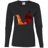 T-Shirts Black / S Fox Tail Women's Long Sleeve T-Shirt