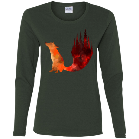 T-Shirts Forest / S Fox Tail Women's Long Sleeve T-Shirt