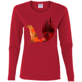 T-Shirts Red / S Fox Tail Women's Long Sleeve T-Shirt