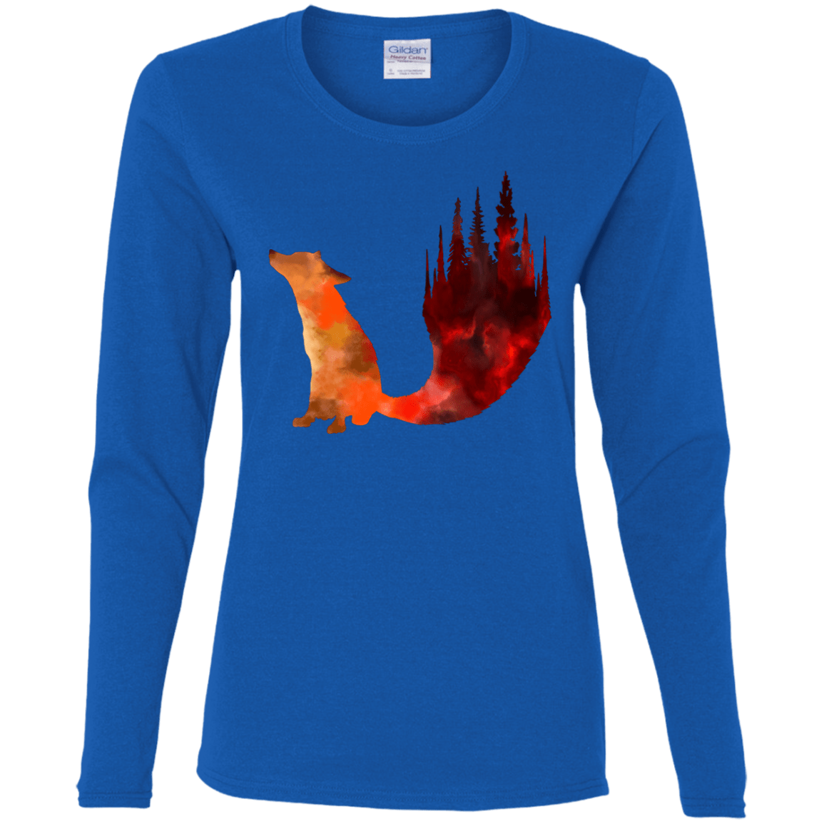 T-Shirts Royal / S Fox Tail Women's Long Sleeve T-Shirt