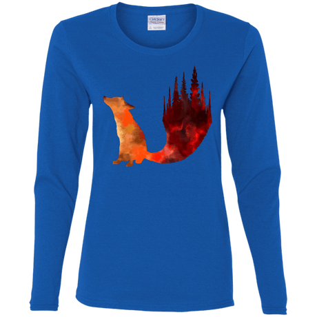 T-Shirts Royal / S Fox Tail Women's Long Sleeve T-Shirt