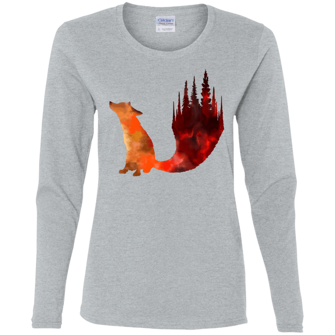 T-Shirts Sport Grey / S Fox Tail Women's Long Sleeve T-Shirt