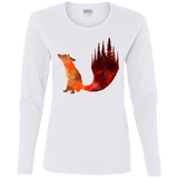 T-Shirts White / S Fox Tail Women's Long Sleeve T-Shirt