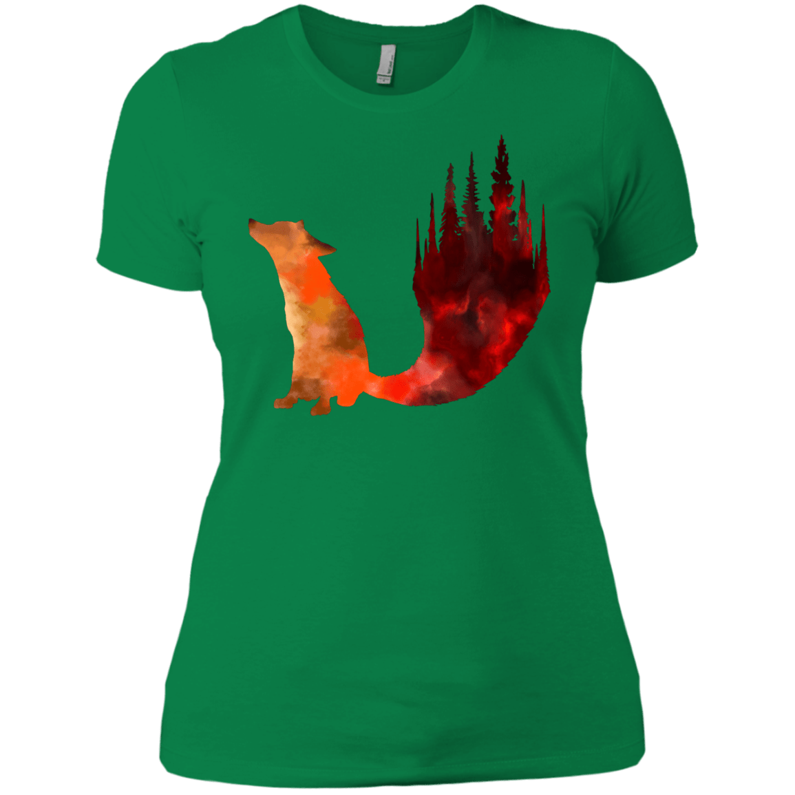 T-Shirts Kelly Green / X-Small Fox Tail Women's Premium T-Shirt