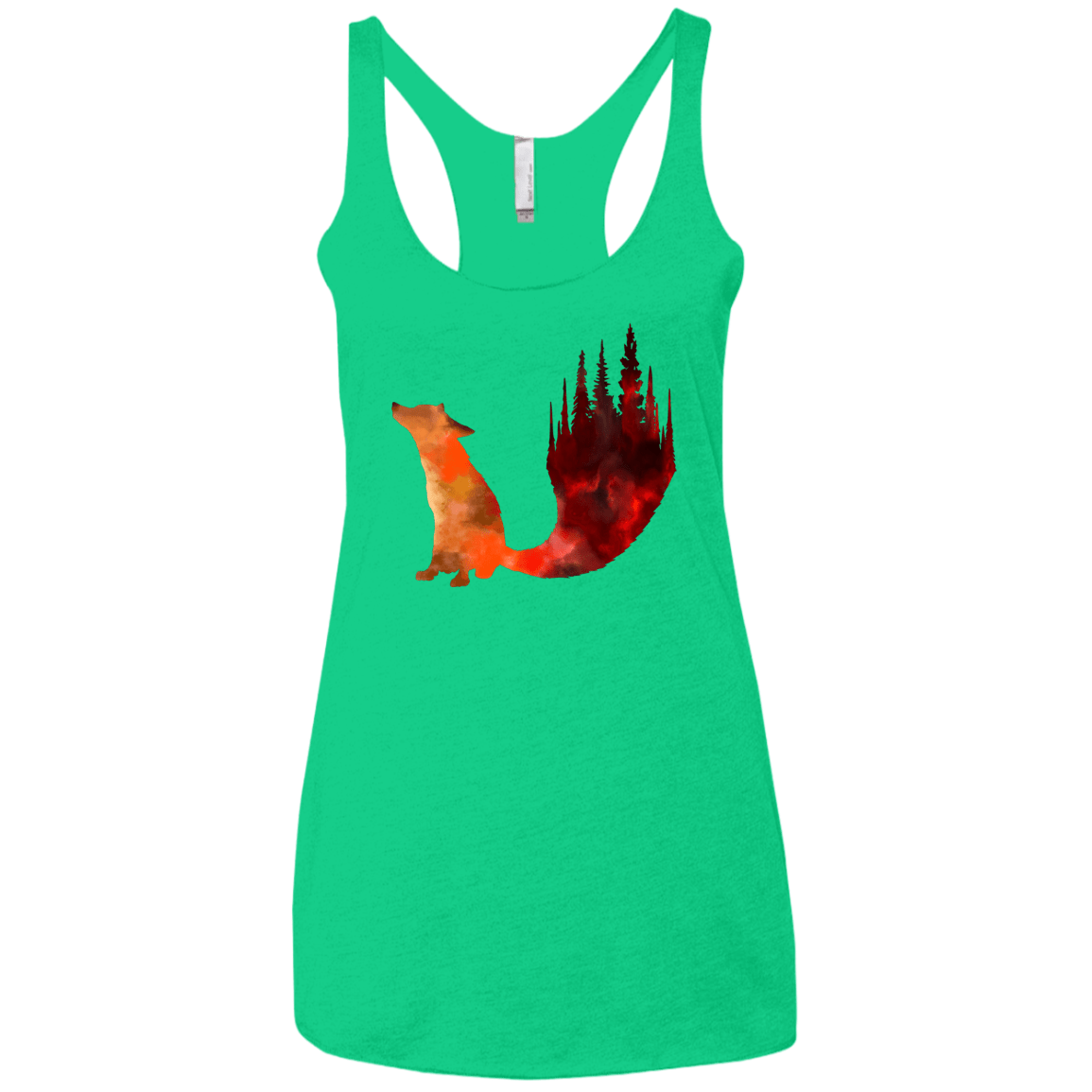 T-Shirts Envy / X-Small Fox Tail Women's Triblend Racerback Tank