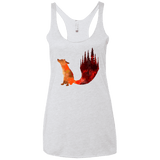 T-Shirts Heather White / X-Small Fox Tail Women's Triblend Racerback Tank