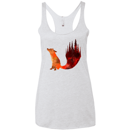 T-Shirts Heather White / X-Small Fox Tail Women's Triblend Racerback Tank