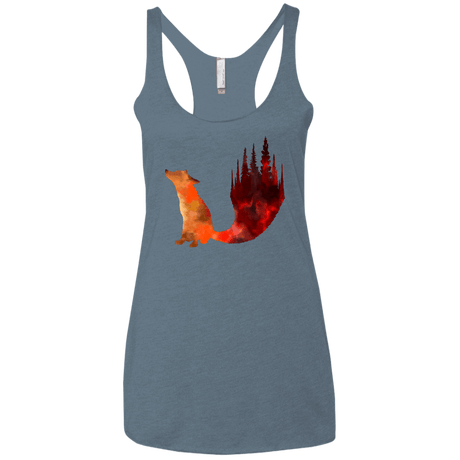 T-Shirts Indigo / X-Small Fox Tail Women's Triblend Racerback Tank