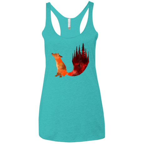 T-Shirts Tahiti Blue / X-Small Fox Tail Women's Triblend Racerback Tank