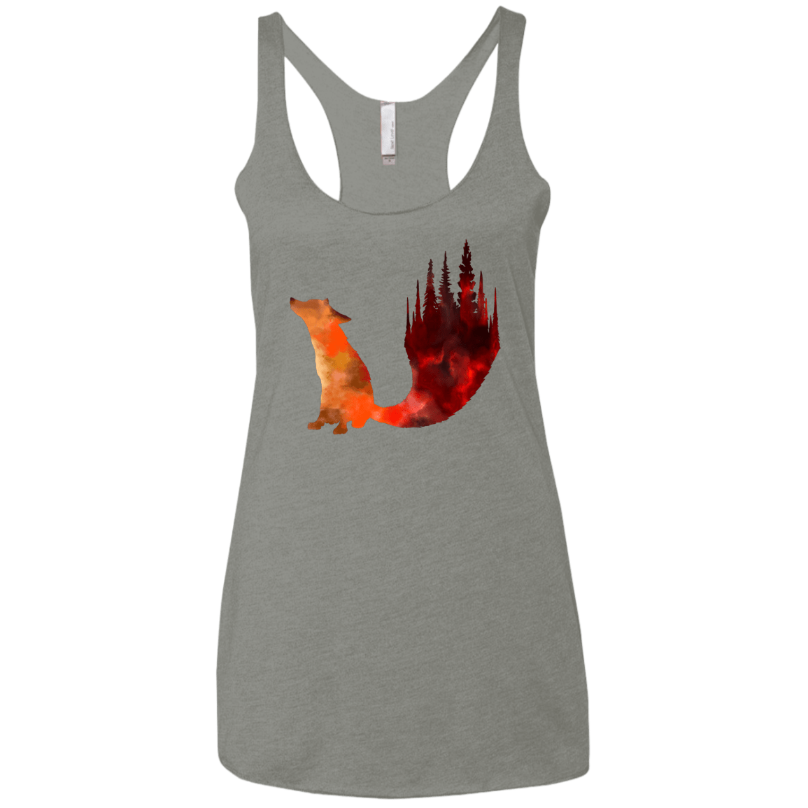 T-Shirts Venetian Grey / X-Small Fox Tail Women's Triblend Racerback Tank