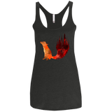 T-Shirts Vintage Black / X-Small Fox Tail Women's Triblend Racerback Tank