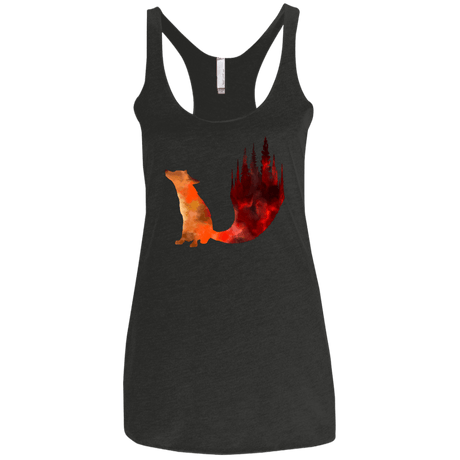 T-Shirts Vintage Black / X-Small Fox Tail Women's Triblend Racerback Tank