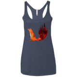 T-Shirts Vintage Navy / X-Small Fox Tail Women's Triblend Racerback Tank