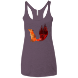 T-Shirts Vintage Purple / X-Small Fox Tail Women's Triblend Racerback Tank