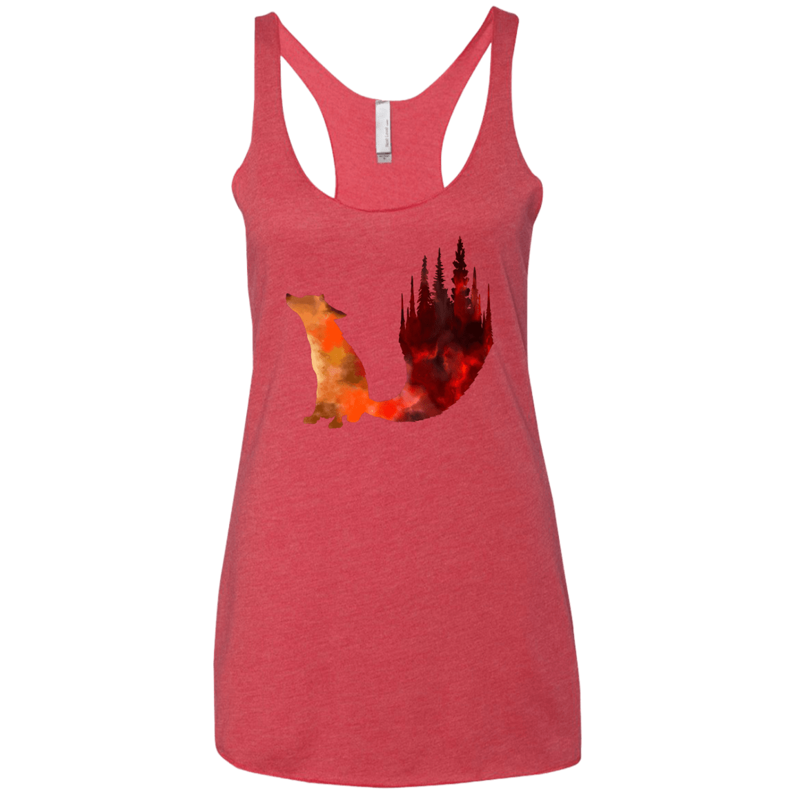 T-Shirts Vintage Red / X-Small Fox Tail Women's Triblend Racerback Tank
