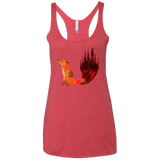 T-Shirts Vintage Red / X-Small Fox Tail Women's Triblend Racerback Tank