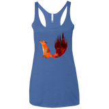 T-Shirts Vintage Royal / X-Small Fox Tail Women's Triblend Racerback Tank
