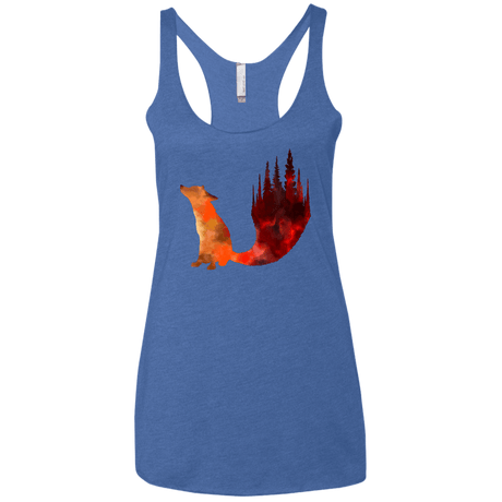 T-Shirts Vintage Royal / X-Small Fox Tail Women's Triblend Racerback Tank