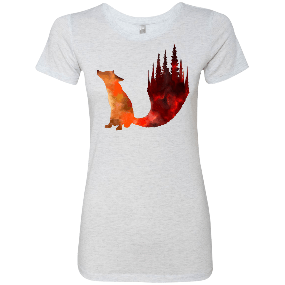T-Shirts Heather White / S Fox Tail Women's Triblend T-Shirt