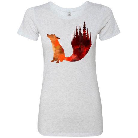 T-Shirts Heather White / S Fox Tail Women's Triblend T-Shirt