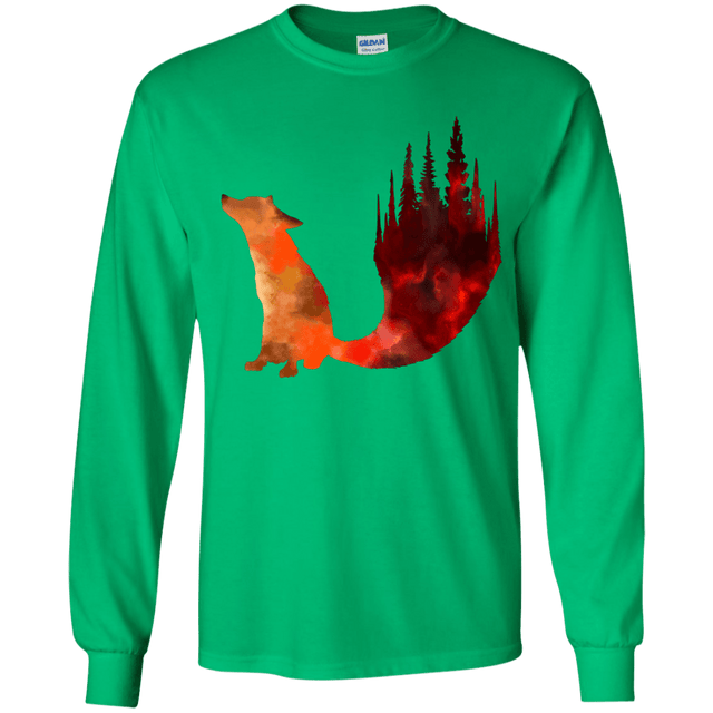 T-Shirts Irish Green / YS Fox Tail Youth Long Sleeve T-Shirt