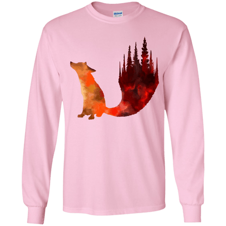 T-Shirts Light Pink / YS Fox Tail Youth Long Sleeve T-Shirt