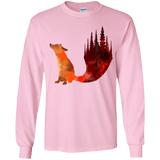 T-Shirts Light Pink / YS Fox Tail Youth Long Sleeve T-Shirt