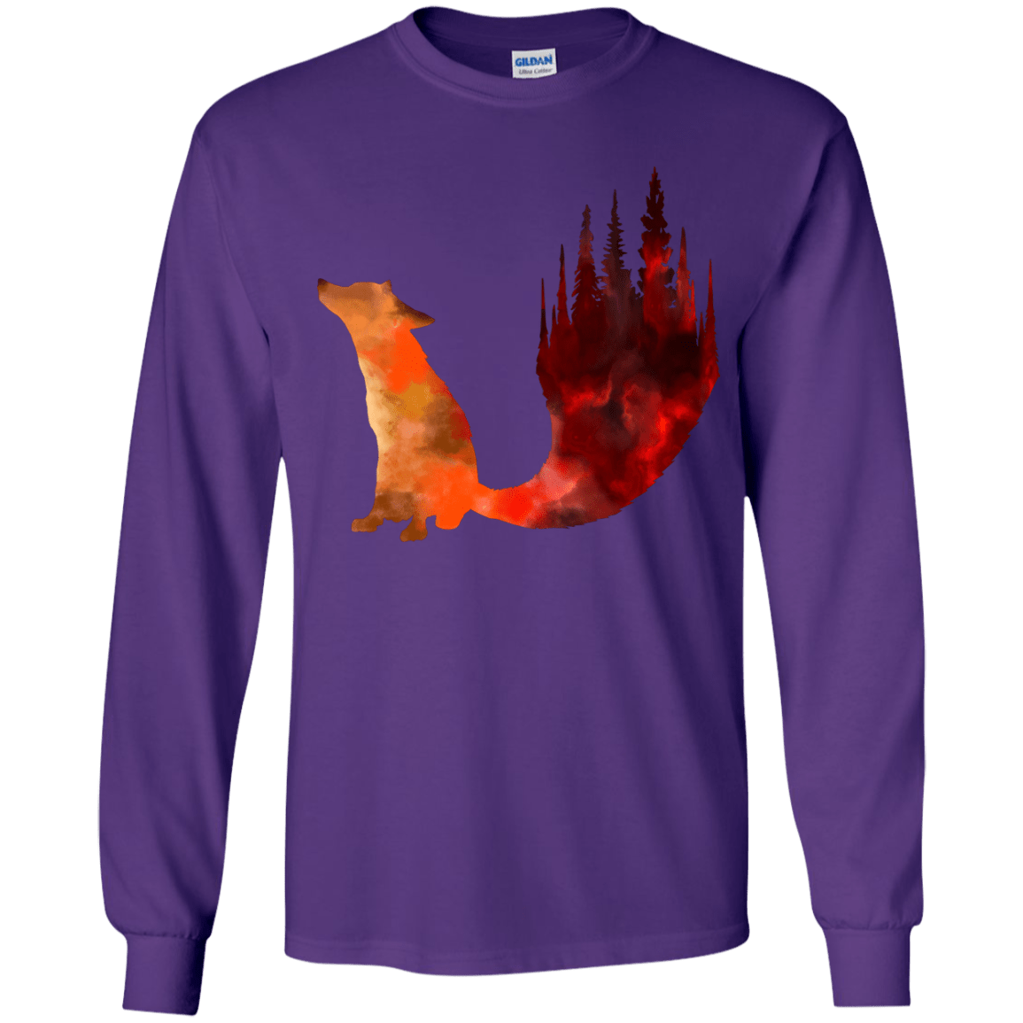 T-Shirts Purple / YS Fox Tail Youth Long Sleeve T-Shirt