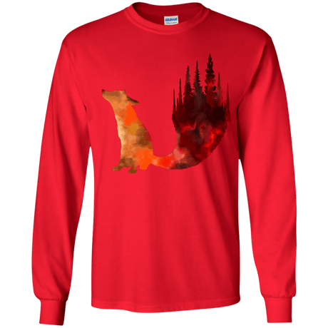 T-Shirts Red / YS Fox Tail Youth Long Sleeve T-Shirt