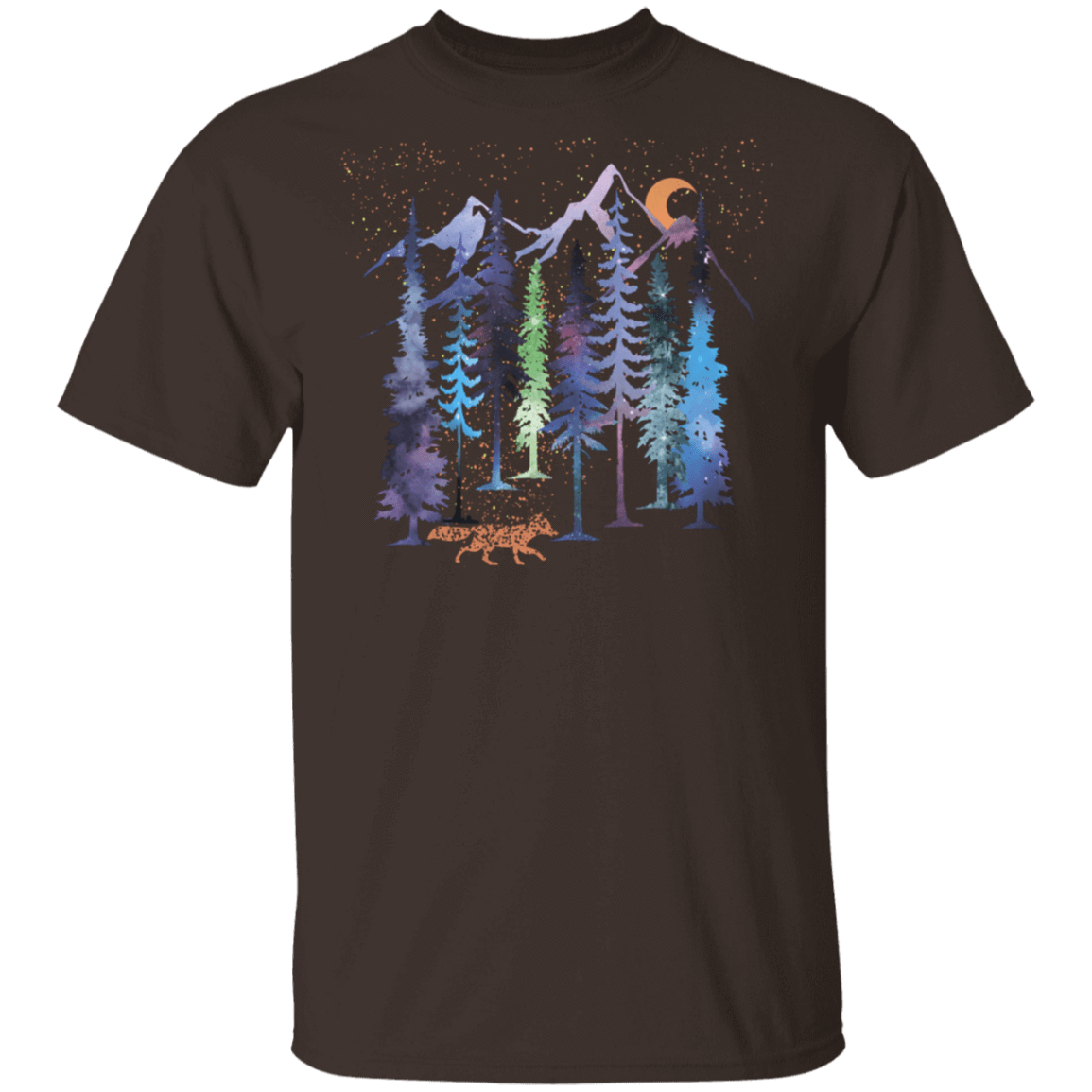 T-Shirts Dark Chocolate / S Fox Trot Rainbow Forest T-Shirt