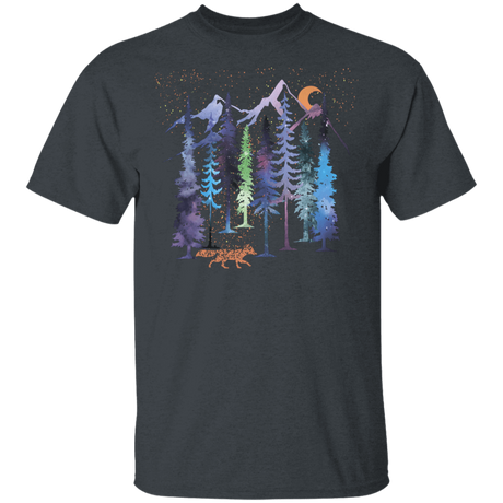 T-Shirts Dark Heather / YXS Fox Trot Rainbow Forest Youth T-Shirt