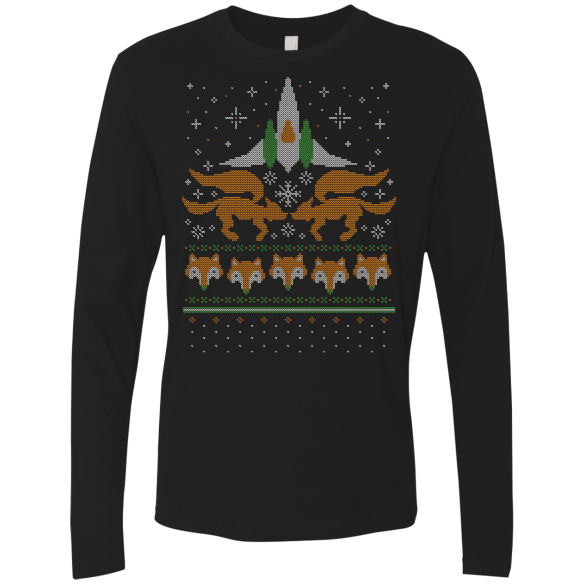 T-Shirts Black / Small Foxy Threads Men's Premium Long Sleeve