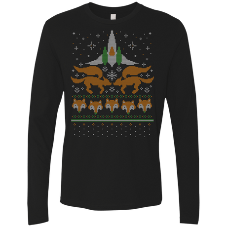 T-Shirts Black / Small Foxy Threads Men's Premium Long Sleeve