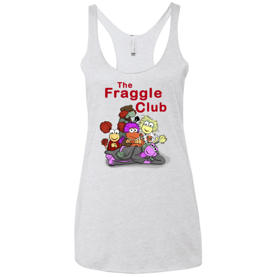 T-Shirts Heather White / X-Small Fraggle Club Women's Triblend Racerback Tank