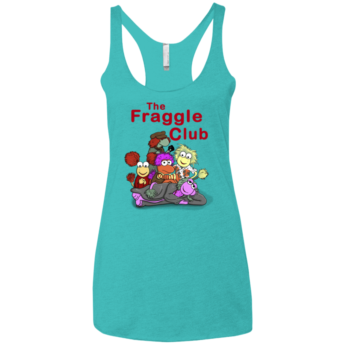 T-Shirts Tahiti Blue / X-Small Fraggle Club Women's Triblend Racerback Tank