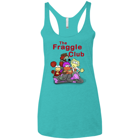 T-Shirts Tahiti Blue / X-Small Fraggle Club Women's Triblend Racerback Tank